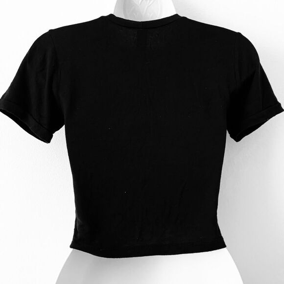 Windsor Black “Thank You, Next” Cropped Graphic Tee | Size Medium - Picture 5 of 7